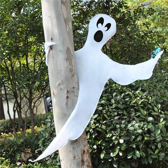 Halloween Tree Wrap Ghost Decoration Outdoor, Cute Ghost Design - Picture 8 of 8